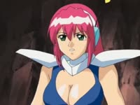 Anime superhero got her clothes ripped